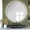 Baltica Design Tiny Border Bright specchio 70x70 cm rotonda con illuminazione con tappetino riscaldante nero 5904107911373