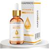 HAMINOS Siero Vitamina C 50 ml BIO E VEGANO con Niacinamide, Acido Ialuronico e Peptidi - Illuminante, Tonificante, Idratante, Antimacchie e Antiossidante - FORMULA UNICA