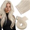 Moresoo Extension Capelli Veri Biadesivo 50cm #60 50cm 25g 10pz | Look Elegante, Foltezza Immediata, Invisibile E Confortevole, Integrazione Perfetta, Effetto Invisibile