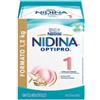Nestlè Nidina Optipro 1 Latte Dalla Nascita Al Sesto Mese Polvere 2 Buste Da 600 Grammi
