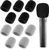 Boloest 10 coperture per microfono, antipolvere e antibatteriche, per microfono, parabrezza, per la maggior parte dei microfoni standard (grigio, nero)