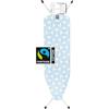 Brabantia - Ironing Board B - with Steam Iron Rest - Medium & Foldable - Adjustable Height - Non-Slip Feet Cotton Cover - Child & Transport Lock - Fresh Breeze - 124 x 38 cm