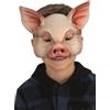 Smiffys Maschera realistica di maiale, rosa, con elastico