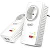 ‎AVM AVM FRITZ!Powerline 1220E Set Kit di 2 Adattatori con Presa Passante, Fino a 120