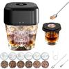 TechVizrs Set di affumicatori per cocktail e whisky, kit di affumicatura elettrico con 6 sapori, trucioli di legno per whisky, bevande, bourbon, accessori da cocktail