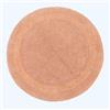 HOMESCAPES Tappetino da bagno rotondo, lussuoso, 1600 g/m², extra morbido, 100% cotone, reversibile, antiscivolo, lavabile, super assorbente, ad asciugatura rapida, colore pesca, 80 cm