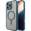 ZAGG Santa Cruz Snap Case Rinforzato in Grafene per iPhone 16 Pro Max [6,9 pollici], MagSafe Compatibile, Anti-Giallo, Resistente ai Graffi, Design Sottile, Shockproof (Blu Retro)