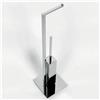 Colombo Design Miniq piantana con porta rotolo e porta scopino cromata codice prod: B50180CR