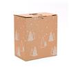 ONLY BOXES, Confezione da 2 scatole per 6 bottiglie color marrone con stampa natalizia, scatola lotto impilabile in cartone per paniere, dimensioni cm (L x P x A): 33 x 17.7 x 36.5 (AMA720)