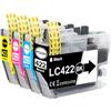 Veson 4 cartucce LC422 LC422XL Value Pack compatibili con Brother LC422 LC422XL LC-422XL LC-422XLVAL per Brother MFC-J5345DW MFC-J5740DW MFC-J6940DW MFC-J6540DW (1 nero, 1 ciano, 1 giallo, 1 magenta)