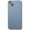 Smartex® Vetro copribatteria per scocca Posteriore Big Hole Compatibile con iPhone 14 Plus | Senza Logo (Blu)