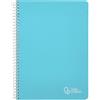 Liderpapel Quaderno a spirale DIN A5 witty copertina rigida 80 h 90 gr quadro 4 mm con margine di colore blu. - unità -