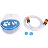 Joyzan Fontana D'acqua per Cani da Esterno, Sistema di Erogazione per Animali Domestici, Irrigatore Automatico Dotato di Valvola a Pedale Interattiva, Strumento per Addestrare Animali
