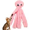 Jlobnyiun Giocattolo da masticare per gatti | Cuscino in peluche a forma di polpo per dentizione | Giocattolo morbido e sicuro per animali domestici per giocare interattivo da masticare | Ideale per alleviare