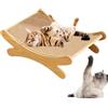 Generic Letto tiragraffi per gatti, lettino, in legno sisal, 50 x 33 x 16 cm, design antiscivolo resistente, 740 g, per gatti interni che riposano e graffiano, colore legno