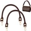 PH PandaHall 2pz Manici per Borse in Pelle Marrone 40cm Cinghia Corta per Borsa in Pelle, Manici di Ricambio per Borse da Donna Fai da Te Borsa Sottobraccio