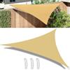 Kezidhp Tenda parasole triangolare, Premium HDPE, 3 x 2,5 x 2,5 m, traspirante, protezione UV al 95%, per esterni, terrazze, balconi, giardini (grigio) (giallo)