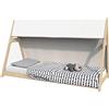 WEBER INDUSTRIES Letto cabane TIPI 70 x 140 + 1 telo + 1 rete/Naturale