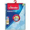 Vileda Copriasse da Stiro, Telo Stiro Universale, Doppio Strato, in Cotone e Soffice Mollettone, con Bordo Dotato di Elastico, Blu, 122 x 42 cm, 1