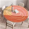 Odot Tovaglia Rotonda Antimacchia con Bordo Elastico 3D Motivo Tovaglia da Tavola Lavabile Antiscivolo Copritavolo per Compleanno Cucina Tavolo da Pranzo caffè Cene Feste (60cm,Graffiti)