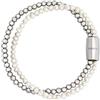 Breil, Collezione Magnetica System, Bracciale Donna a Due Catene in Acciaio e Pietre Naturali, Chiusura con Magnete, Compatibile con Tutti gli Elementi Magnetica System, Idea Regalo Donna