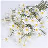 OUKEYI 12 fasci di fiori artificiali bianchi, margherite artificiali, resistenti ai raggi UV, per esterni, con steli, arbusti vegetali finti, composizioni per matrimoni, decorazioni per la casa