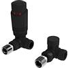 LavaTap Valvola termostatica nera per radiatore ad angolo o diritto nero opaco radiatore TRV termostato valvole (angolo) (BK-TRV301A)