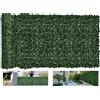Moeput Finta edera recinzione per la privacy, per esterni, espandibile, artificiale, rotolo di siepe finta, per patio, foglie di plastica verde, pannelli per cancelli, giardino, cortile, balcone (158