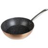 WECOOK! Professional Padella Profonda, Induzione, 28cm, Antiaderente Ecologico in Pietra senza PFOA, Alluminio Forgiato, 2,8 mm Spessore, Rame, Maniglia in Acciaio Inox, Vitroceramica, Gas, Forno