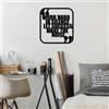 Wallity Hanah Home Elegante accessorio decorativo da parete in metallo, nero, 50 x 50 cm, 100% metallo, spessore 1,5 mm, peso leggero 1,18 kg, perfetto per arredamento moderno