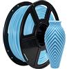 FLASHFORGE 1.75mm PLA filamento di stampa 3D in bobine da 1kg/0.5kg per la serie Creator, serie AD, serie Dreamer e serie Finder (0.5KG, Ghiaccio blu)