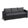 Allibert Keter California Sofa 3 Seater, Mobili da giardino, Grafite