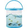 Dnoifne Acquario Pieghevole per Pesci, Vasca Portatile in Plastica con Manico, Contenitore per Trasporto Pesci, Ideale per Bambini, Lago, Mare, Piscina e Attività Didattiche