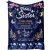 BeneCharm Sister Gifts from Sister Brother - Coperta morbida anti-pelucchi, regalo per sorelle, compleanno, laurea, per sorella, a mia sorella, 127 x 152 cm