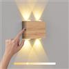 VOMI Applique da Parete Interno Senza Fili, LED Lampada da Parete Magnetica USB Ricaricabile Touch Dimmerabile Senza Collegamento di Alimentazione con Batteria 4000mAh per Camera Letto,