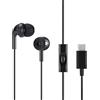 Amazon Basics Cablato Auricolari in-ear con filo, USB-C e microfono, misura unica, nero