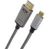 PremiumCord Cavo USB-C a HDMI 2.1, USB 3.2 tipo C maschio a HDMI 2.1, risoluzione 8K@60Hz,4K@144Hz, Full HD 1080p, HDCP2.2, colore: nero, lunghezza: 2 m