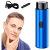 Generic Rasoio Elettrico Portatile Uomo, Ricaricabile USB, Impermeabile IPX6, Testina Rotante, Blu