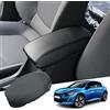 GAFAT Compatibile con Peugeot 208 e-208/2008 e-2008 Restyling 2020-2024 2025 Copertura per Braccioli, Protezione del Bracciolo della Console Centrale, Rivestimento in Pelle PU (Nero)