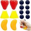 Yeefunjoy 4Pezzi Frutta Squeeze Toys, Mini Giocattoli Sensoriali Antistress Squishy Fidget Toy Portachiavi Morbidi da Spremere Regalo Gadget per Compleanni Natale dei Bambini Regalini Fine Festa