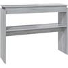 agnixnaf Consolle Ingresso Moderna e Pratica, Tavolino Consolle Grigio Sonoma 102x30x80 cm Legno Multistrato, Resistenza e Facilità di Pulizia