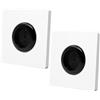 OSALADI 2Pezzi Piastra Passacavi da con Foro per Copertura Decorativa per Prese Elettriche con Guarnizione in Gomma per Installazione Facile su Superfici Diverse Design Elegante per Tv e Setup
