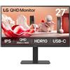 LG ELECTRONICS LG 27BA65QB-B.AEU Monitor PC 68,6 cm (27") 2560 x 1440 Pixel Wide Quad HD LED Nero - 27BA65QB-B.AEU
