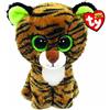 TY - Peluche - Beanie Boos - Tigre - Tiggy - Marrone tigrato - Occhi Verdi grandi e glitter - Il pupazzo con gli occhi grandi scintillanti - 15 Cm - 36387