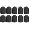 Alomejor 10pezzi Pool Cue Tip Cover Billiards Stick Copertura in Gomma Billiards Stecche Stick Protection Accessory[Nero]