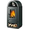 La Nordica Stufa a Legna Norvegia New BII 10,6 kW Nero Antracite Libera Installazione
