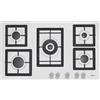 Elleci Piano Cottura Gas Plano 90 5 Fuochi da Incasso 86 cm Granitek Bianco