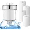 MplehDa Filtro Doccia Filtro Depuratore per Doccia Il Filtro Doccia con 5 Elementi Filtranti Sostituibili Filtro Shower può Filtrare Efficacemente le Impurità Nell'acqua (Filtro Doccia)