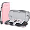 RLSOCO Custodia per Nintendo Console Switch 2 - Custodia da viaggio con 8 scomparti per carte da gioco (Rosa)