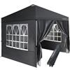 Origem Gazebo Pieghevole Impermeabile 3x3m/2.5x2.5m/3x6m, Gazebo Esterno Resistente Portatile Tenda, Montaggio One-Touch e Sacca Portaoggetti con Ruote, per Giardino, Spiaggia, Auto, Campeggio, Mare